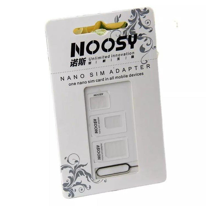 Noosy 4 in 1 Sim Card Adapter Standard Sim To Nano To Micro Sim Adapter With Pin - Pinoyhyper