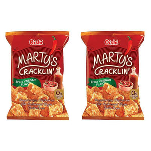Oishi Marty's Cracklin' Spicy Vinegar Flavor 2×90g(Offer) - Pinoyhyper