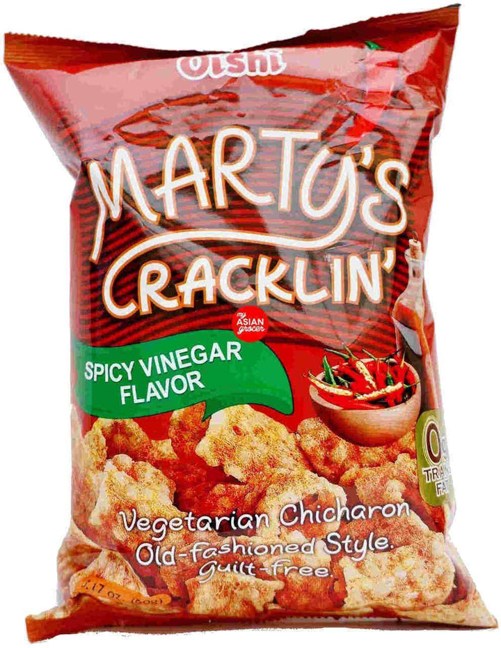 Oishi Marty's Cracklin' Spicy Vinegar Flavor 90g - Pinoyhyper