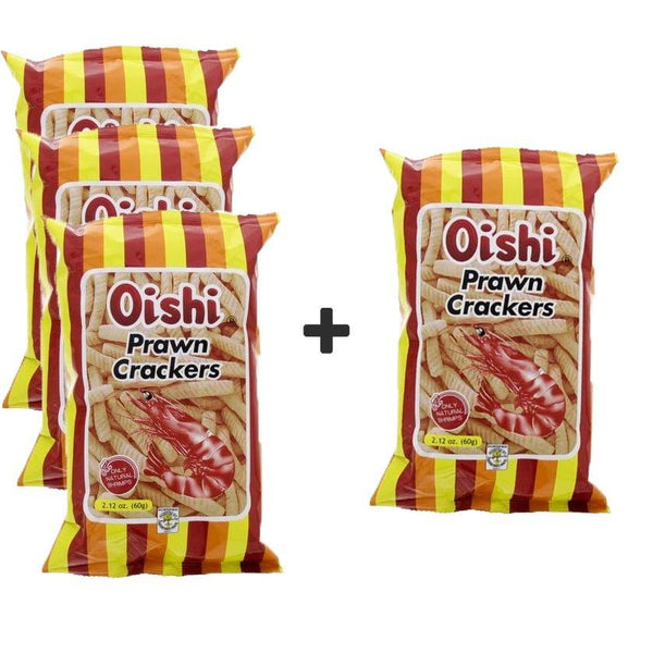 Oishi Prawn Crackers 4×60gm - Pinoyhyper