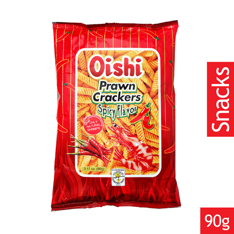 Oishi Prawn Crackers Spicy Flavor 2×90g - Big - Pinoyhyper