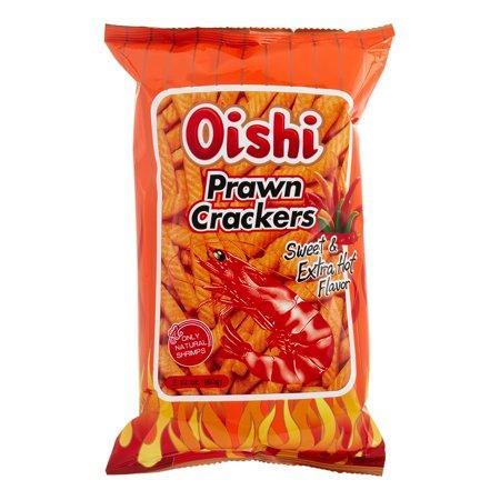 Oishi Prawn Crackers Sweet And Extra Hot 60gm - Pinoyhyper