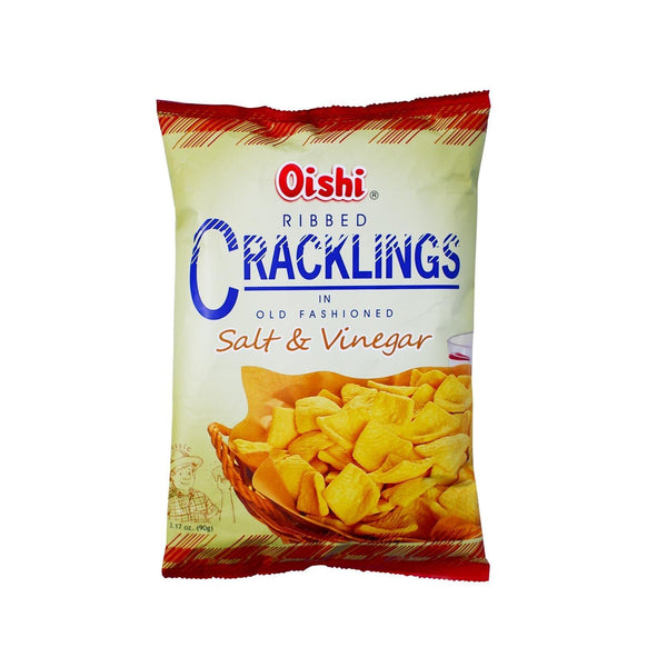 Oishi Ribbed Cracklings Salt & Vinegar 90g (Big) - Pinoyhyper