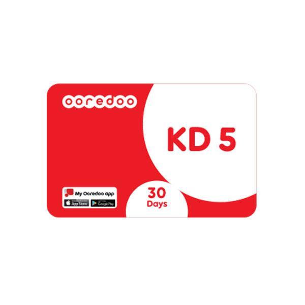 Ooredoo Prepaid Recharge Card 5KD - Pinoyhyper