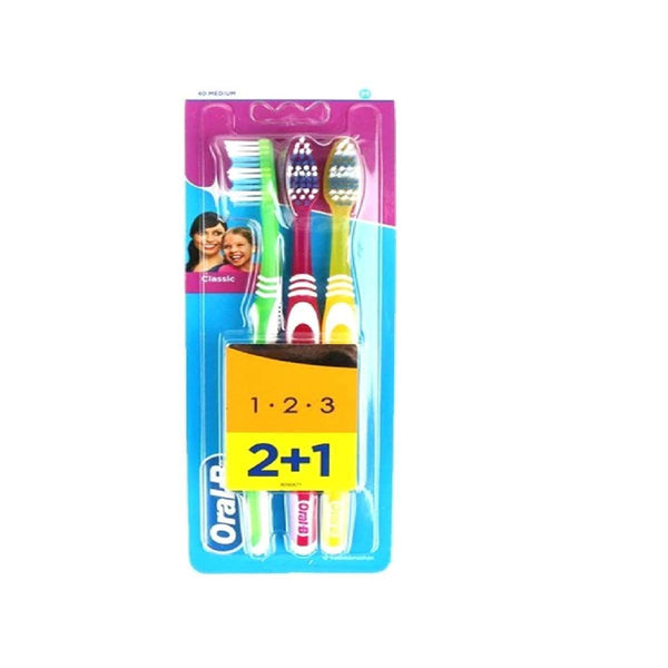 Oral B Classic Toothbrush 3pcs - Medium - Pinoyhyper