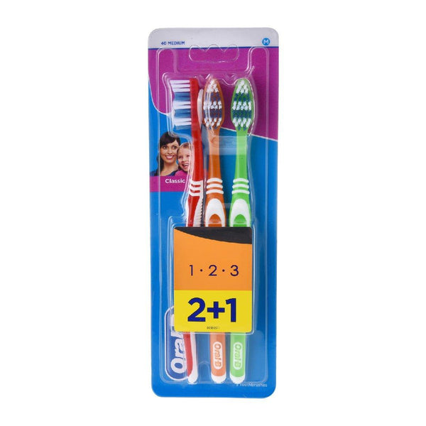 Oral B Classic Toothbrush Medium 2 + 1 - Pinoyhyper