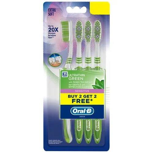 Oral B Ultrathin Green Extra Soft Toothbrush - Sensitive (Buy 2 Get 2 Free) - Pinoyhyper