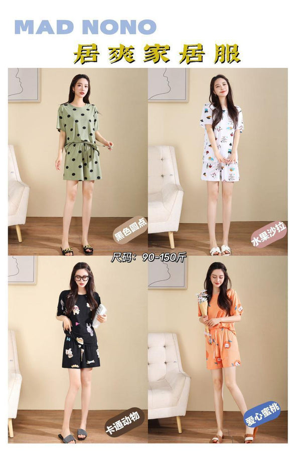 Pajama Sets Women Summer Fancy Moon - FM725 - Pinoyhyper