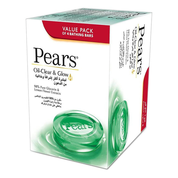 Pears Oil-Clear & Glow Soap Bars Value Pack - 4x125g - Pinoyhyper