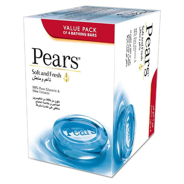 Pears Soft & Fresh Soap Bars Value Pack - 4x125g - Pinoyhyper