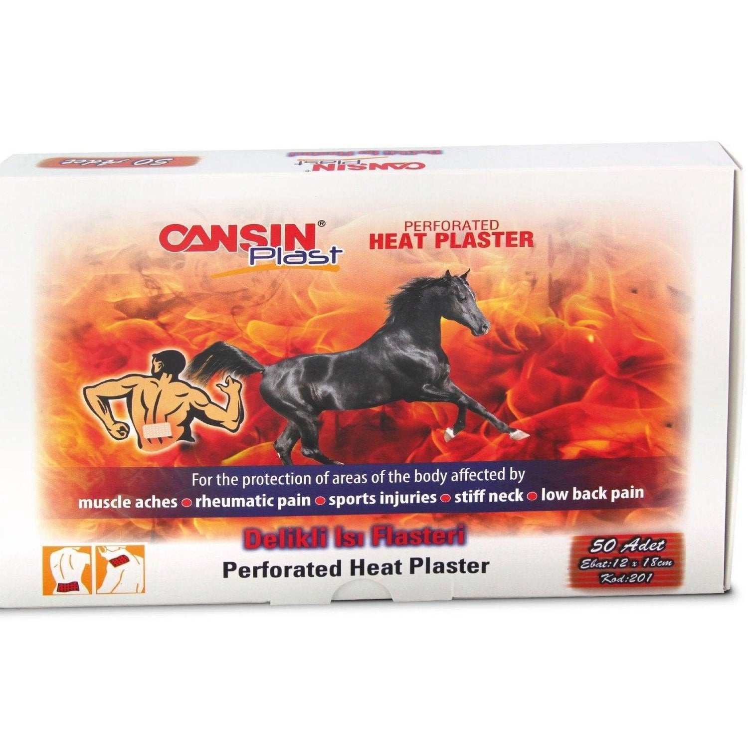 Perforated Heat Plaster Cansin Plast 12x18 cm - Pinoyhyper
