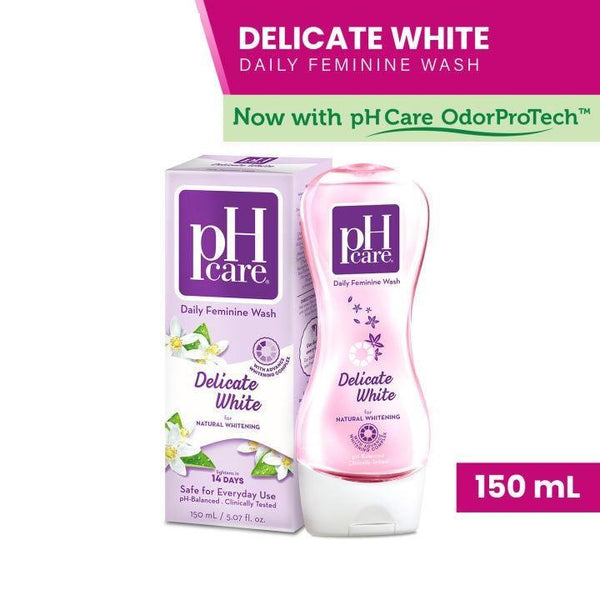 pH Care Daily Feminine Wash Delicate White -150mL - Pinoyhyper