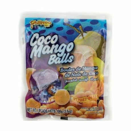 Philippine Dried Coco Mango Balls Chewy Fruit Treats Snacks 100g - Pinoyhyper