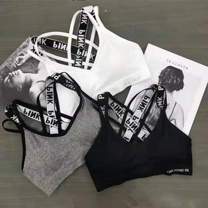 Pink Sports Bra Black White and Gray 3 pcs Free Size - Pinoyhyper