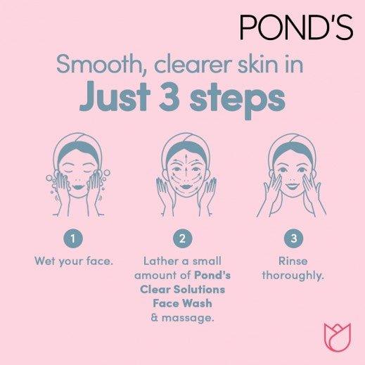 Ponds Clear Solutions Facial Foam with Free Face Massage Roller - Pinoyhyper