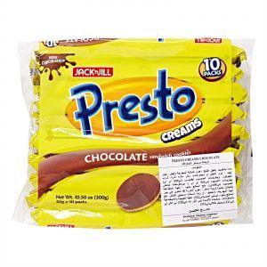 Presto Creams Cookie Chocolate Pack of 10x30gm - Pinoyhyper