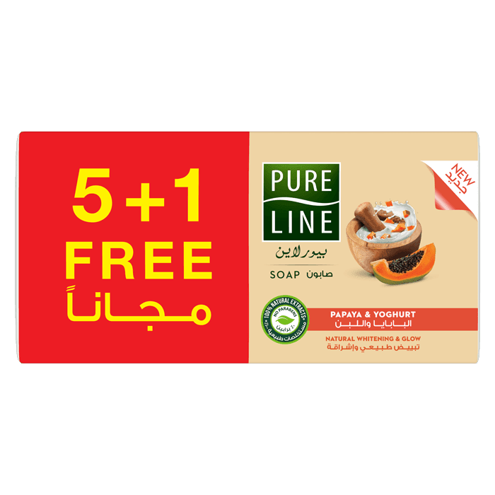 Pure Line Bar Soap with Papaya & Yoghurt 6 X 120g - Pinoyhyper