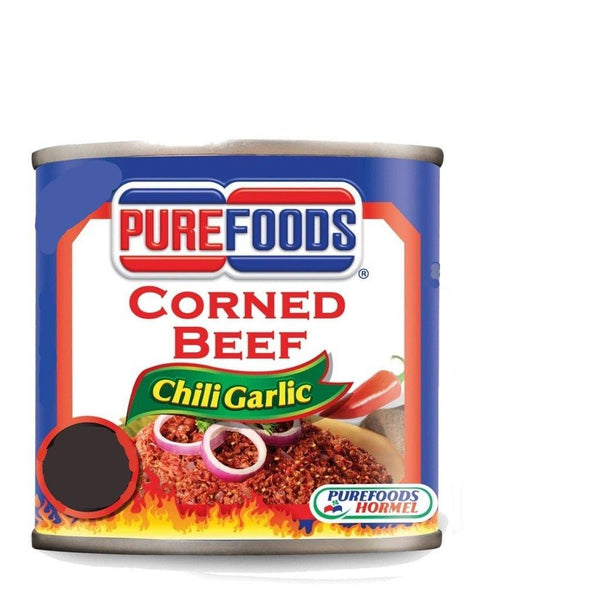 Purefoods Corned Beef Chili Garlic Mild - 210gm - Pinoyhyper