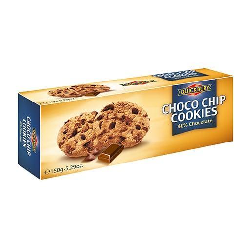 Quickbury Choco Chip Cookies Sugarfree 150g - Pinoyhyper