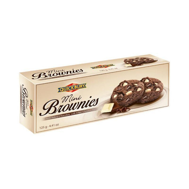 Quickbury Mini Brownies White Choco 150g - Pinoyhyper