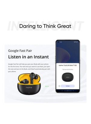 Realme T100 True Wireless Earbuds Original - Black - Pinoyhyper