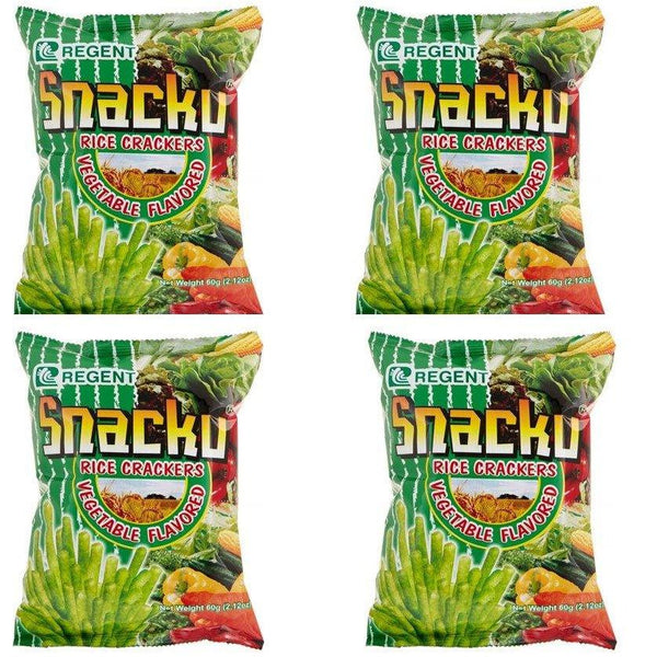 Regent Snacku Rice Crackers Vegetable Flavored 4×60gm - Pinoyhyper