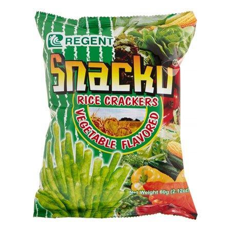Regent Snacku Rice Crackers Vegetable Flavored 4×60gm - Pinoyhyper
