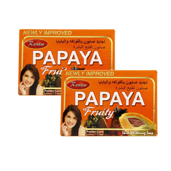 Renew Papaya Fruity Soap - 135g x 2 Pcs - Pinoyhyper