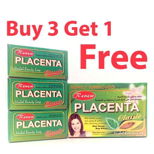 Renew Placenta Soap Classic 135g - Combo Offer Buy 3 +1 Free - Pinoyhyper
