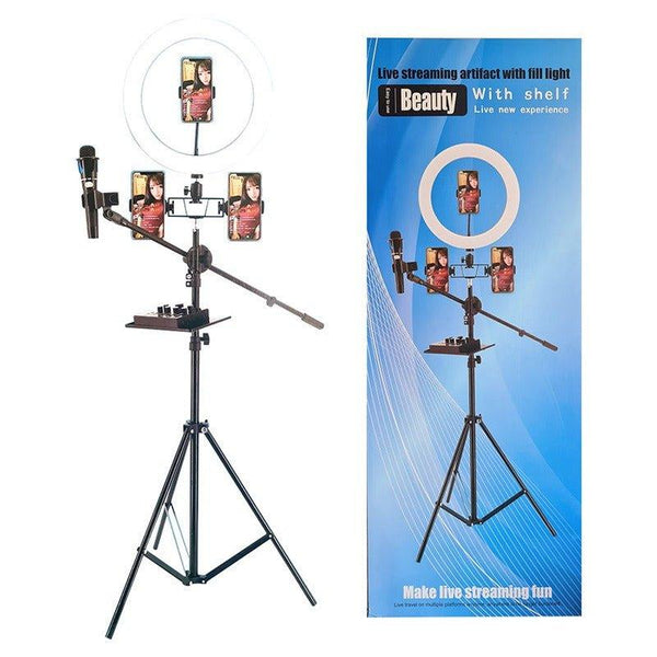 Ring Light With Stand - Live Streaming Artifact With Fill Light With Shelf - Pinoyhyper