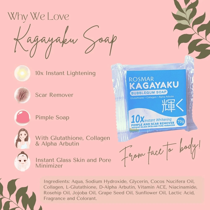 Rosmar Kagayaku Bubblegum Soap - 70g - Pinoyhyper