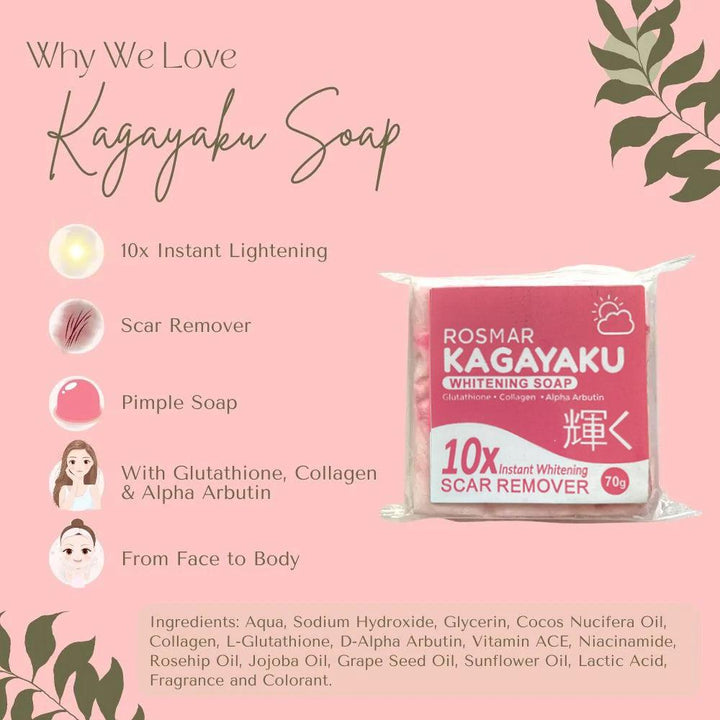 Rosmar Kagayaku Whitening Soap - 70g - Pinoyhyper