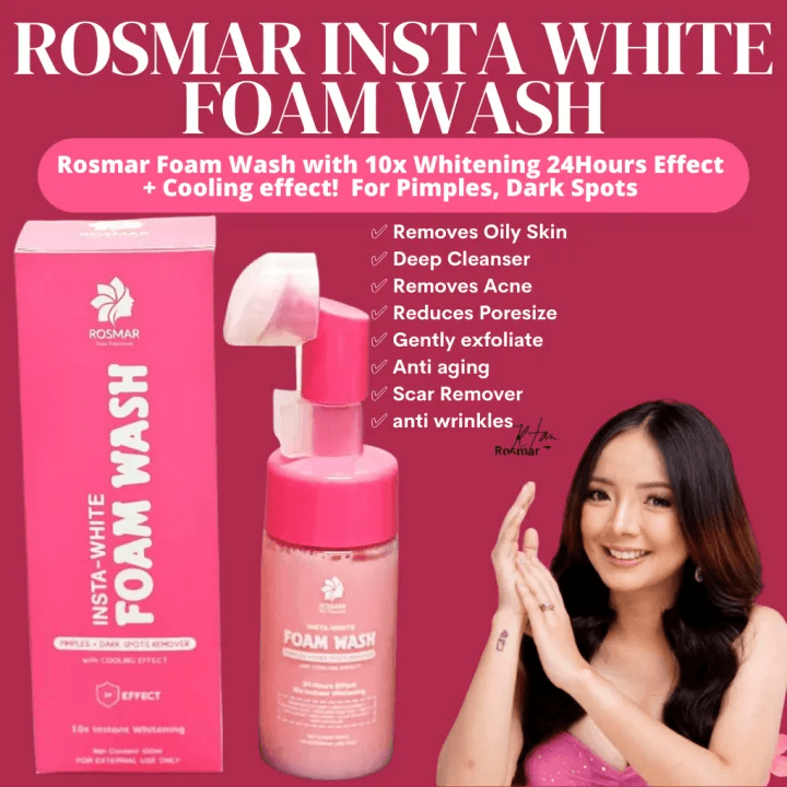 Rosmar Original Insta-White Foam Wash - 100ml - Pinoyhyper