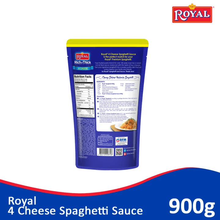 Royal Rich & Thick 4 Cheese Spaghetti Sauce - 900g - Pinoyhyper