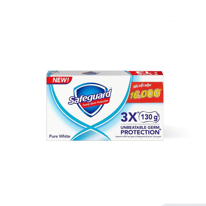 Safeguard Pure White Bar Soap 3 x 130g - Pinoyhyper