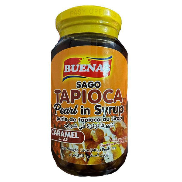 Sago Tapioca Pearl in Syrup Caramel 340ml - Buenas - Pinoyhyper