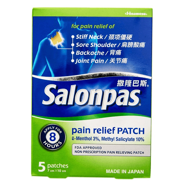 Salonpas Pain Relief Patch 7cm×10cm (Big)- 5 Patches - Pinoyhyper