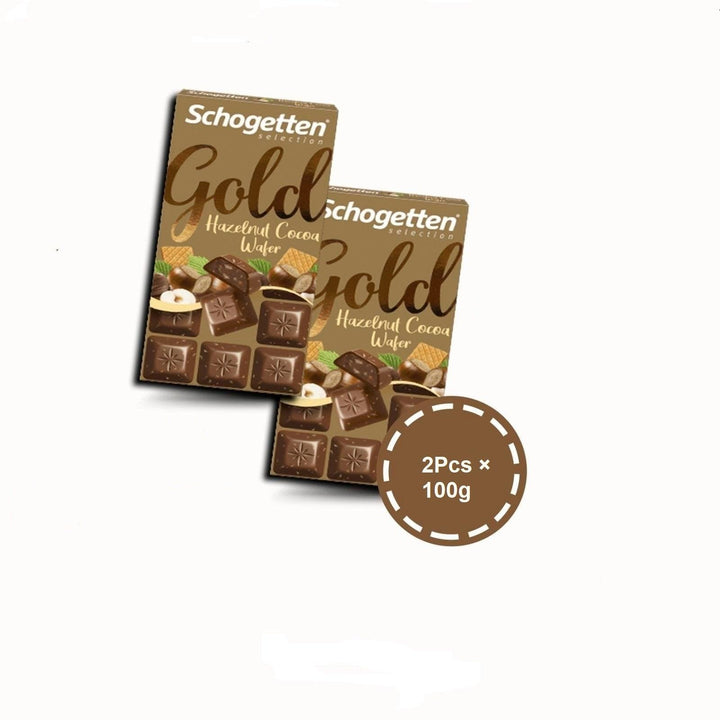 Schogtten Gold Hazelnut Cocoa Wafer - 100g × 2 Pcs - Pinoyhyper