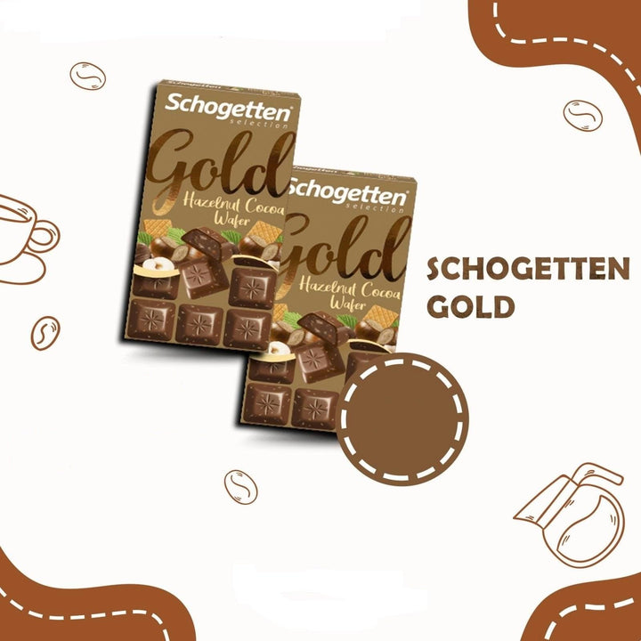 Schogtten Gold Hazelnut Cocoa Wafer - 100g × 2 Pcs - Pinoyhyper