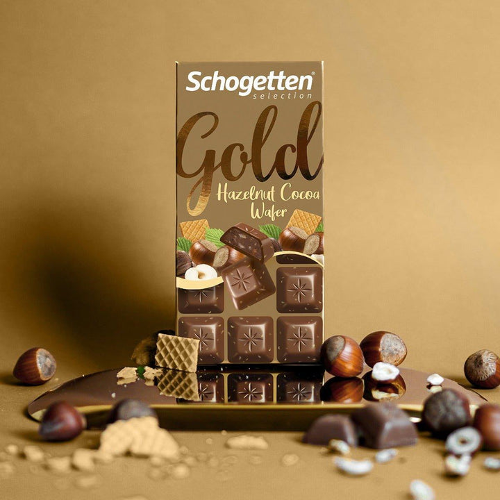 Schogtten Gold Hazelnut Cocoa Wafer - 100g × 2 Pcs - Pinoyhyper