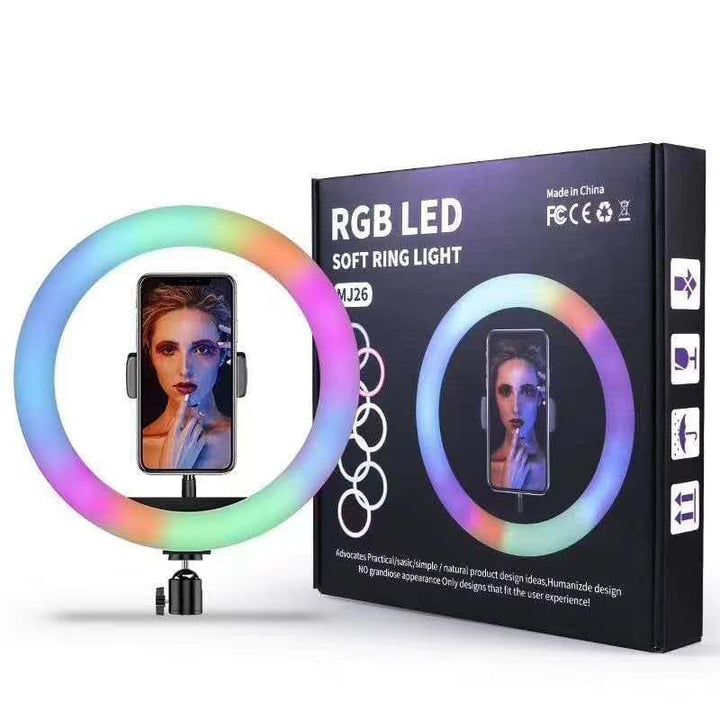Selfie Ring Light With Tripod RGB LED MJ20 Multi Colour (Full Set) - Pinoyhyper