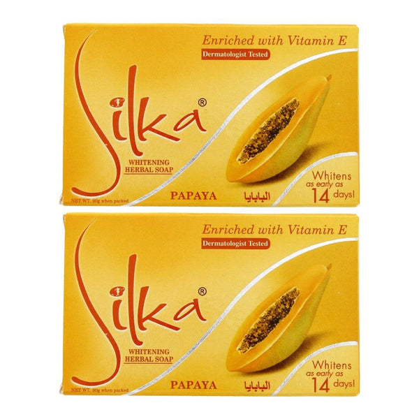 Silka Skin Whitening Soap Papaya 135gm (2 + 1) Offer - Pinoyhyper