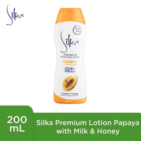 Silka Whitening Lotion Papaya With Milk & honey SPF30 - 200ml - Pinoyhyper