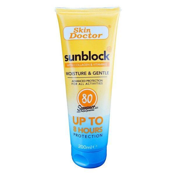 Skin Doctor Sunblock with Collagen & Vitamin E SPF80 - 200ml - Pinoyhyper