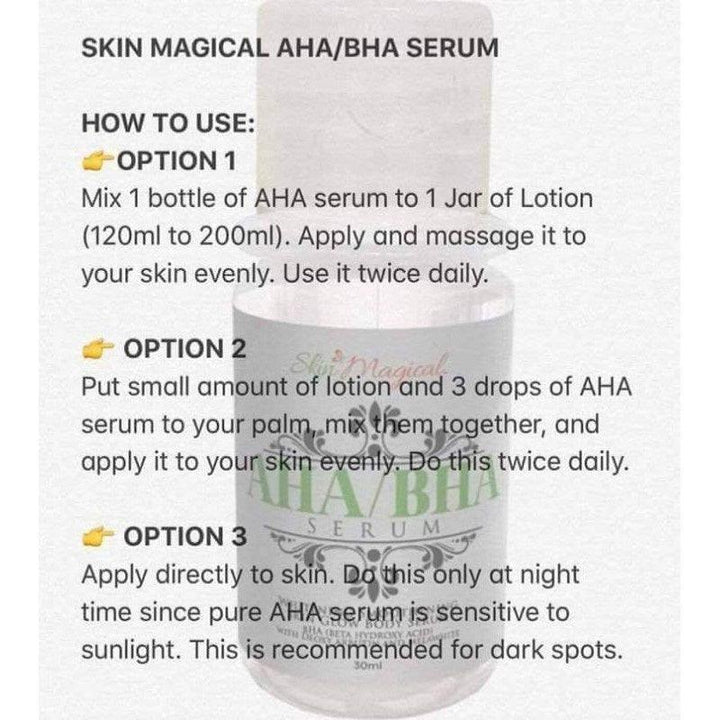 Skin Magical AHA- BHA Serum Whitening Smoothening Skin Glow Serum - Pinoyhyper