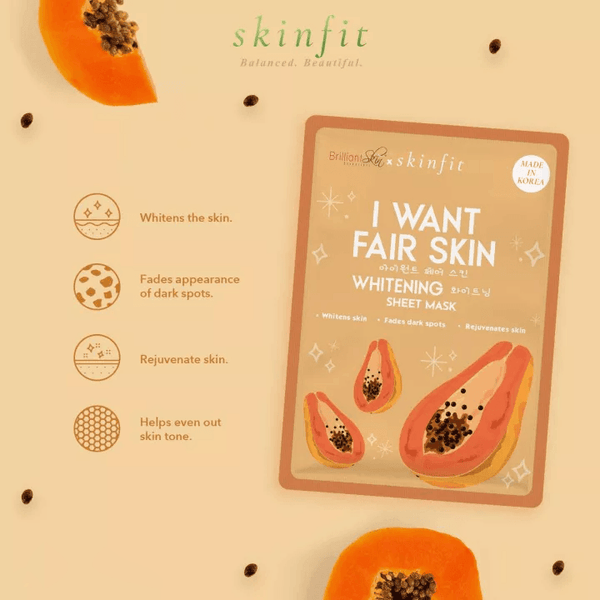 Skinfit I Want Fair Skin WHITENING Sheet Mask - 21g - Pinoyhyper