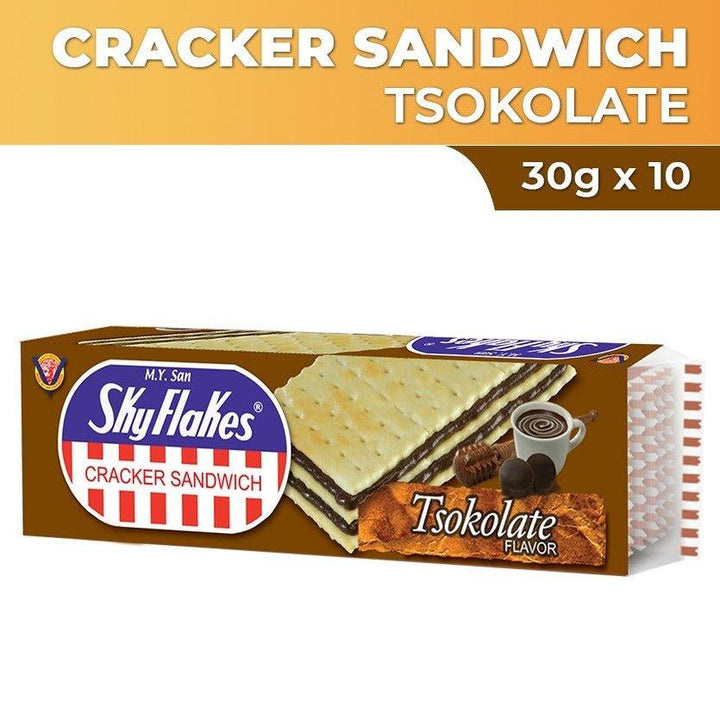Skyflakes Cracker Sandwich Tsokolate 30g x 10's - Pinoyhyper