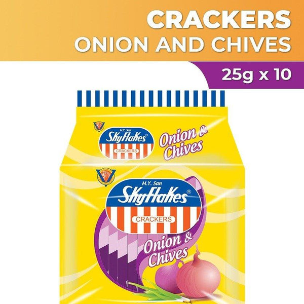 Skyflakes Crackers Onion & Chives Flavor (10×25g) - 250g -New - Pinoyhyper