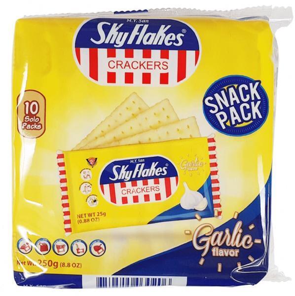Skyflakes Snack Pack Garlic Flavor 10x25g - Pinoyhyper