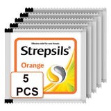 Strepsils Medicated Throat Lozenges - Orange Candy - 5 Pcs - Pinoyhyper